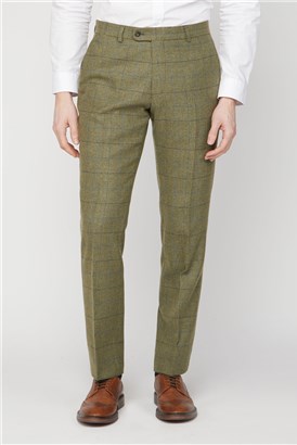  Green Heritage Check Trousers