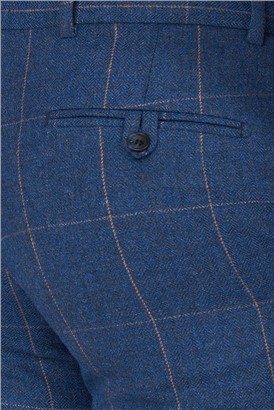  Blue Heritage Tweed Check Trousers