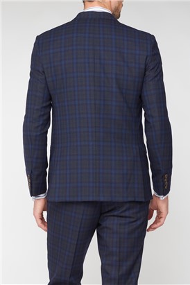 Stvdio Blue Green Jaspe Check Ivy League Suit Jacket