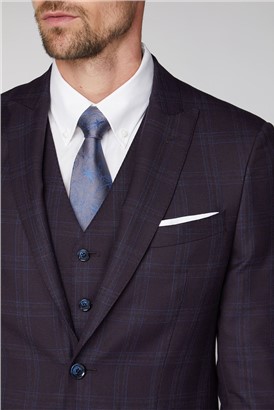 Stvdio Mulberry Check Ivy League Suit Jacket