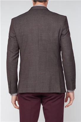 Stvdio Burgundy Textured Ivy League Suit Jacket