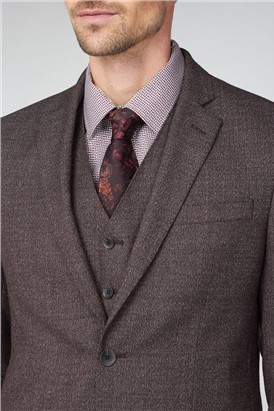 Stvdio Burgundy Textured Ivy League Suit Jacket