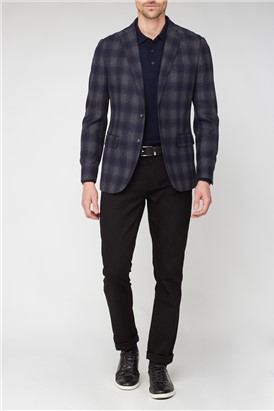 Stvdio Grey Fade Check Blazer