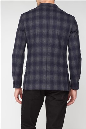 Stvdio Grey Fade Check Blazer