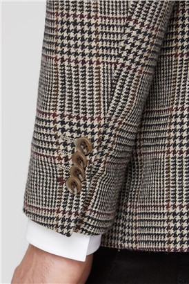 Stvdio Brown Prince of Wales Check Blazer