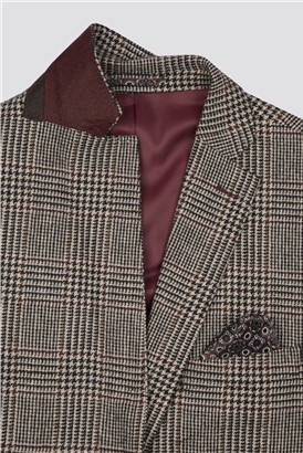 Stvdio Brown Prince of Wales Check Blazer