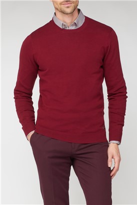  Burgundy Crew Neck