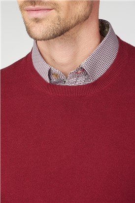  Burgundy Crew Neck