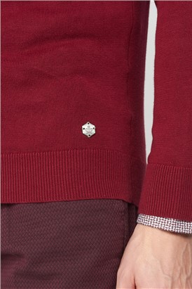  Burgundy Crew Neck