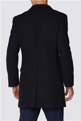  Navy 3D Structure Overcoat