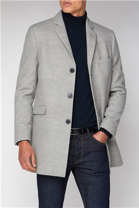  Cool Grey Melton Overcoat