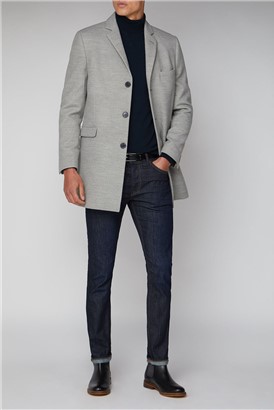  Cool Grey Melton Overcoat