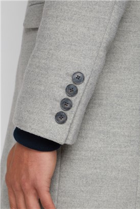  Cool Grey Melton Overcoat