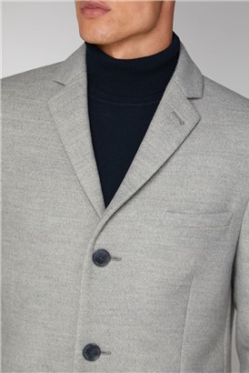  Cool Grey Melton Overcoat