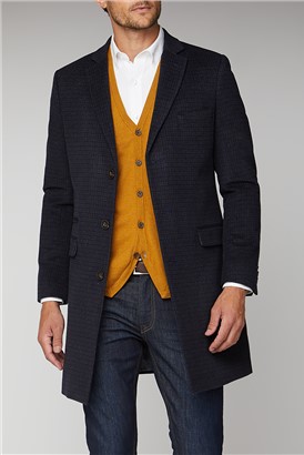  Warm Navy Structure Overcoat