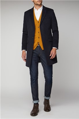  Warm Navy Structure Overcoat