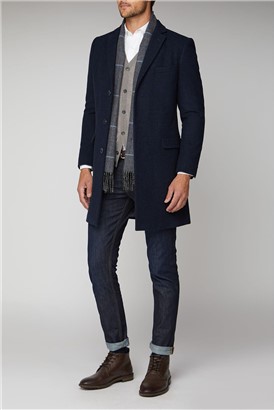  Blue Semi Plain Overcoat