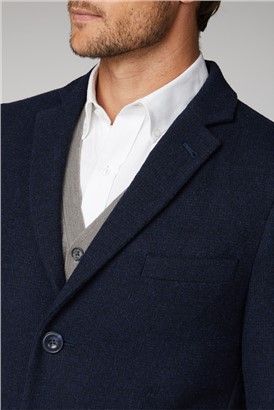  Blue Semi Plain Overcoat