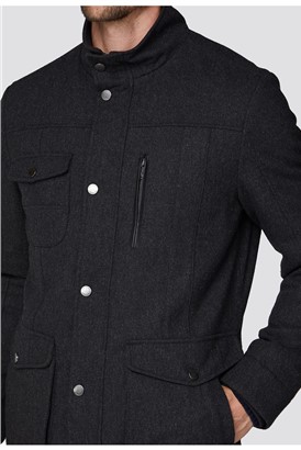  Grey Wool Marl Utility Jacket