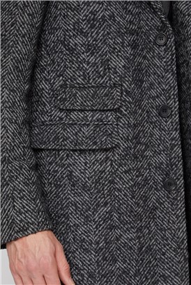  Chunky Herringbone Coat