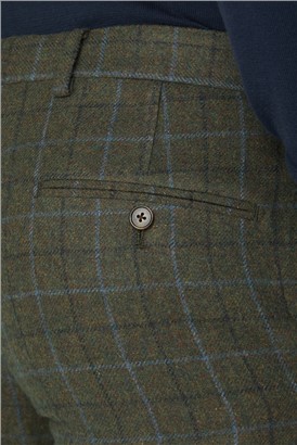  Green Heritage Tweed Slim Fit Suit Trousers