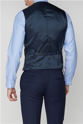  Bright Blue Semi Plain Waistcoat