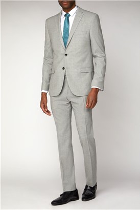  Light Grey Slim Fit Jacket