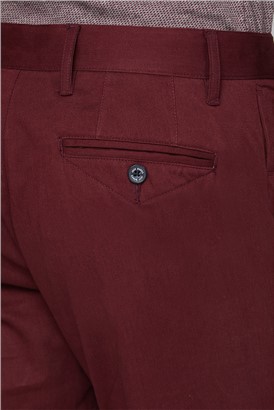  Burgundy Stretch Chino Trouser