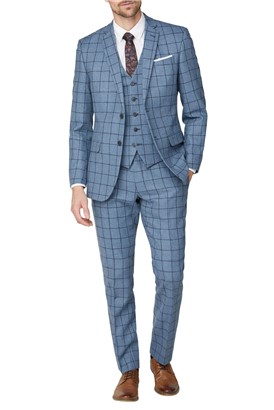  Blue Windowpane Heritage Tweed Jacket