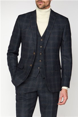  Navy Check Heritage Tweed Jacket