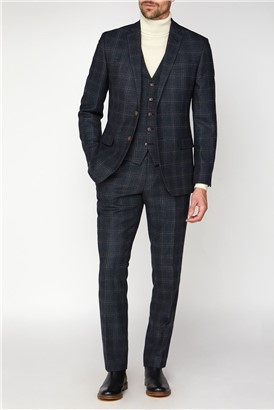  Navy Check Heritage Tweed Jacket