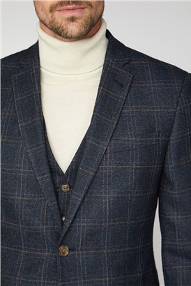  Navy Check Heritage Tweed Jacket