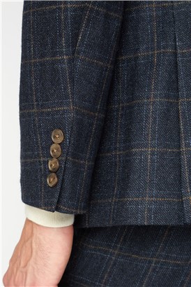  Navy Check Heritage Tweed Jacket