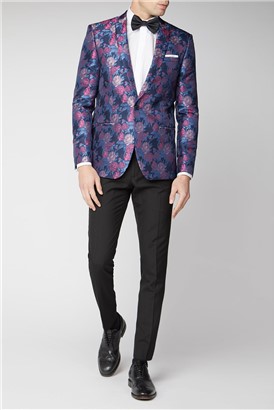  Navy Pink Floral Jacket