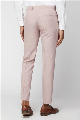  Light Pink Slim Fit Suit Trousers