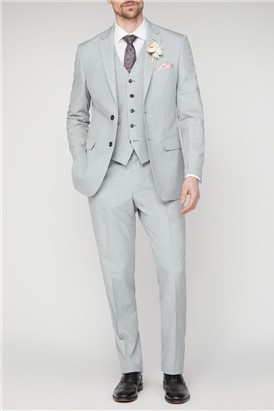 Occasions Regular Fit Light Grey Texture Suit Jacket