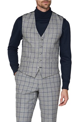  Grey Windowpane Heritage Tweed Waistcoat