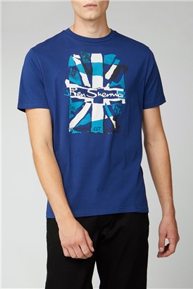 Collage Union Jack Graphic Print T-Shirt