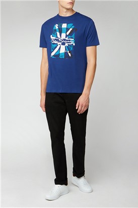 Collage Union Jack Graphic Print T-Shirt