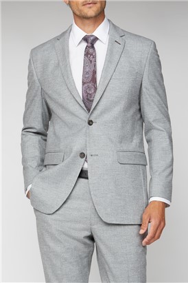 Regular Fit Cool Grey Flannel Suit Jacket