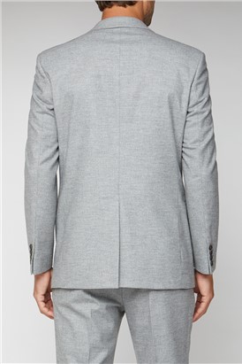 Regular Fit Cool Grey Flannel Suit Jacket