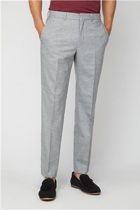 Regular Fit Cool Grey Flannel Suit Trousers