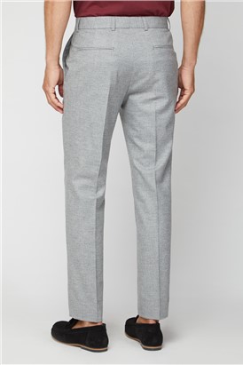 Regular Fit Cool Grey Flannel Suit Trousers