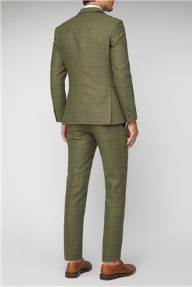  Green Heritage Check Tailored Fit Waistcoat