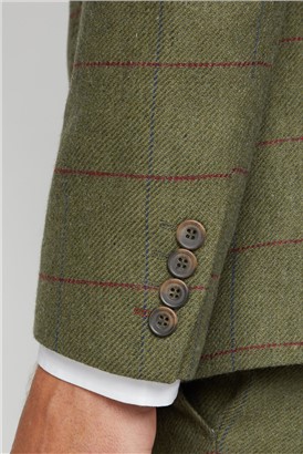  Green Heritage Check Tailored Fit Waistcoat