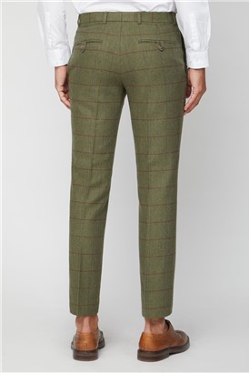  Green Heritage Check Tailored Fit Suit Trousers