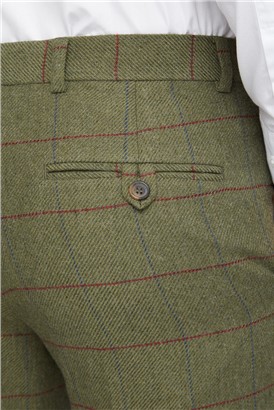  Green Heritage Check Tailored Fit Suit Trousers