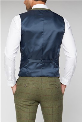  Green Heritage Check Tailored Fit Waistcoat