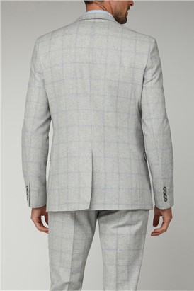  Light Grey Blue Check Jacket