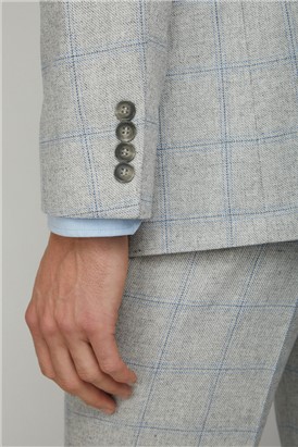  Light Grey Blue Check Jacket